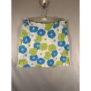 EP Pro Womens 10 Golf Skort Floral Printed Skirt Shorts Side Zipper Vacation